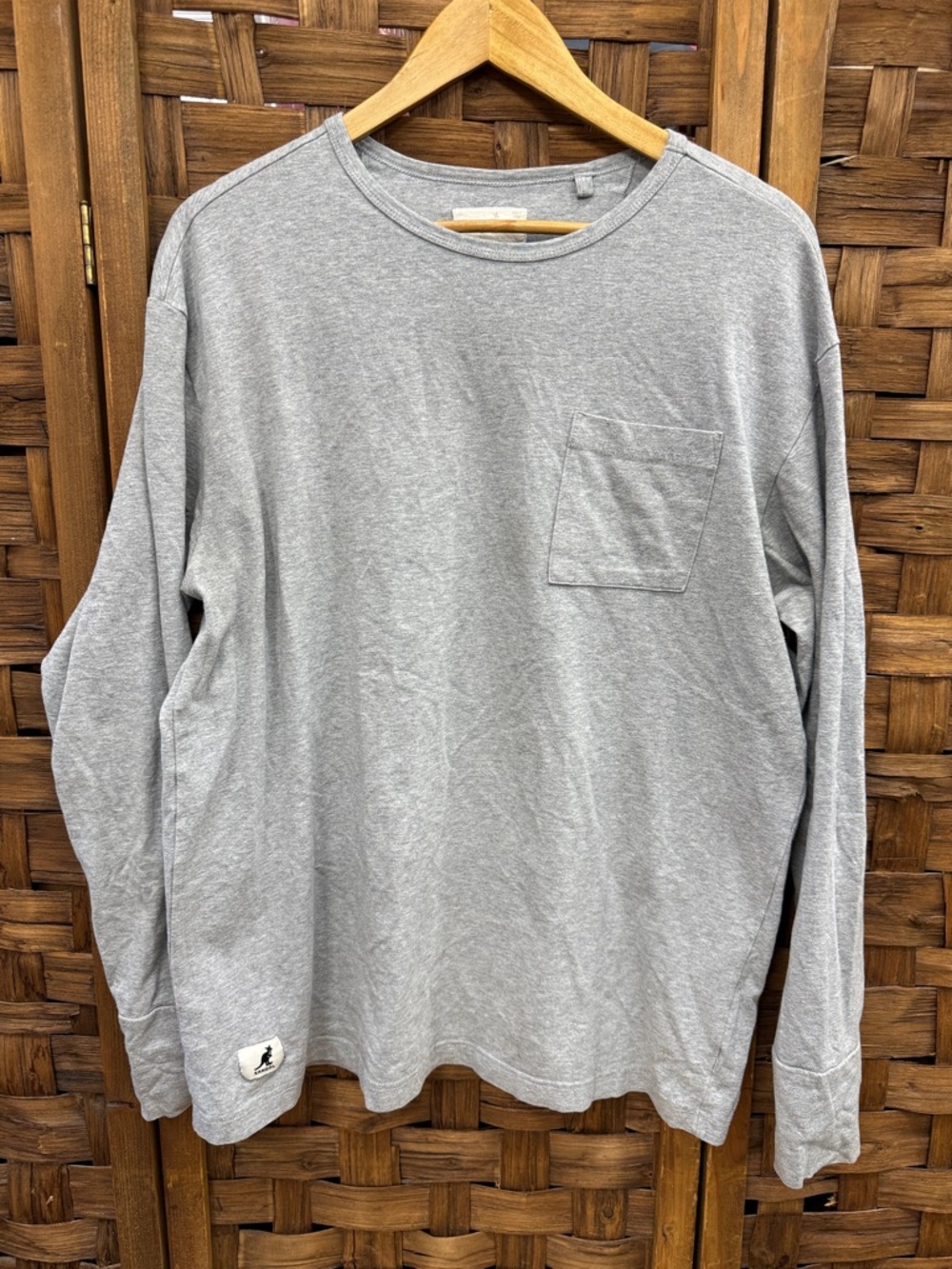 Men's Long Sleeve Pocket Tee - Gray